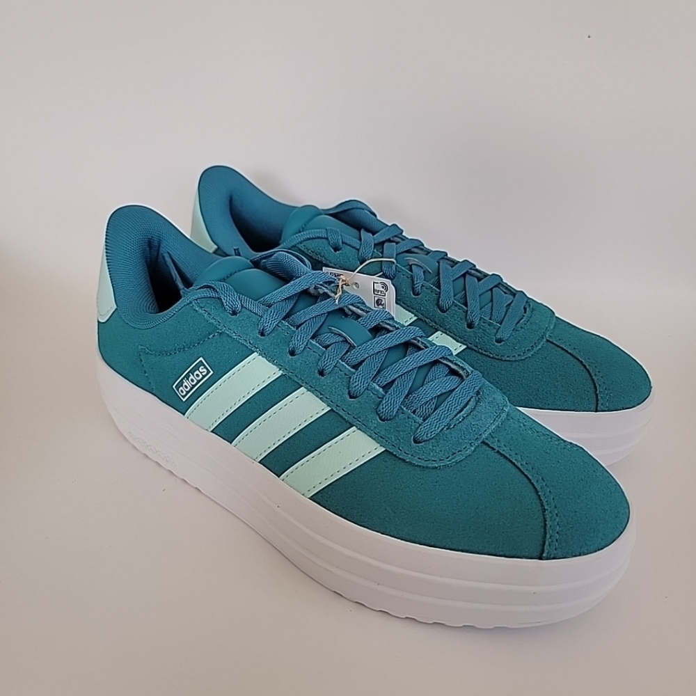 Adidas VL Court BOLD JR Skateboard Size 7Y IH4778 Arctic Fusion / Semi Flash Aq - Picture 11 of 12